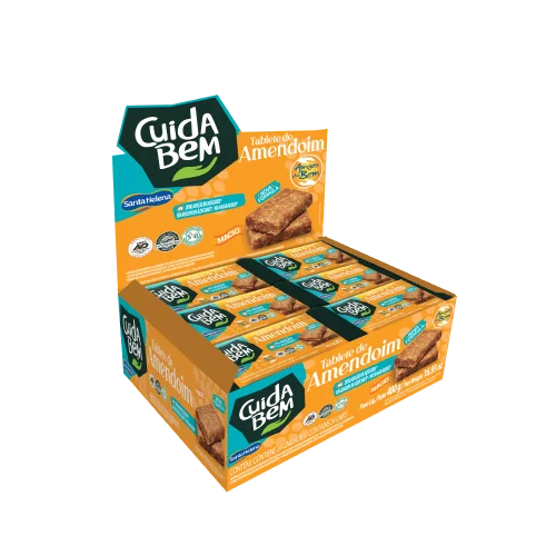 Caixa Tablete de Amendoim 24 Unidades